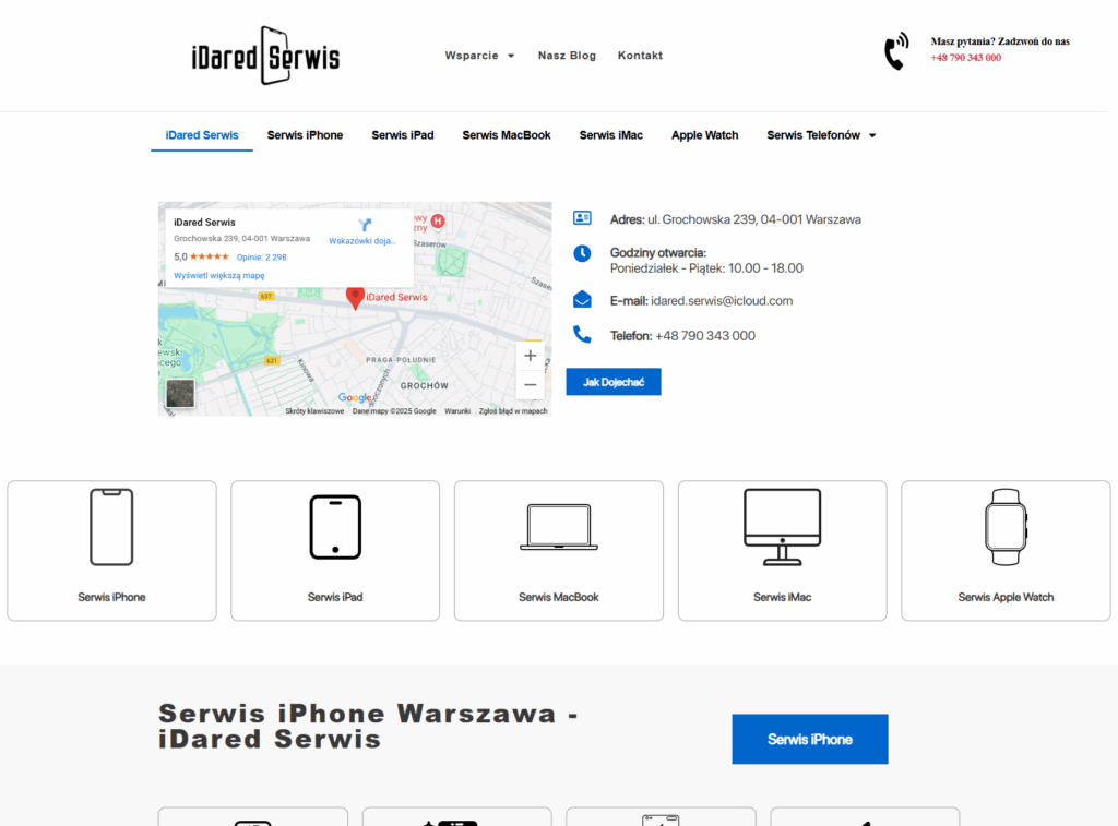 Realizacja iDared Serwis V2 – barmSTUDIO