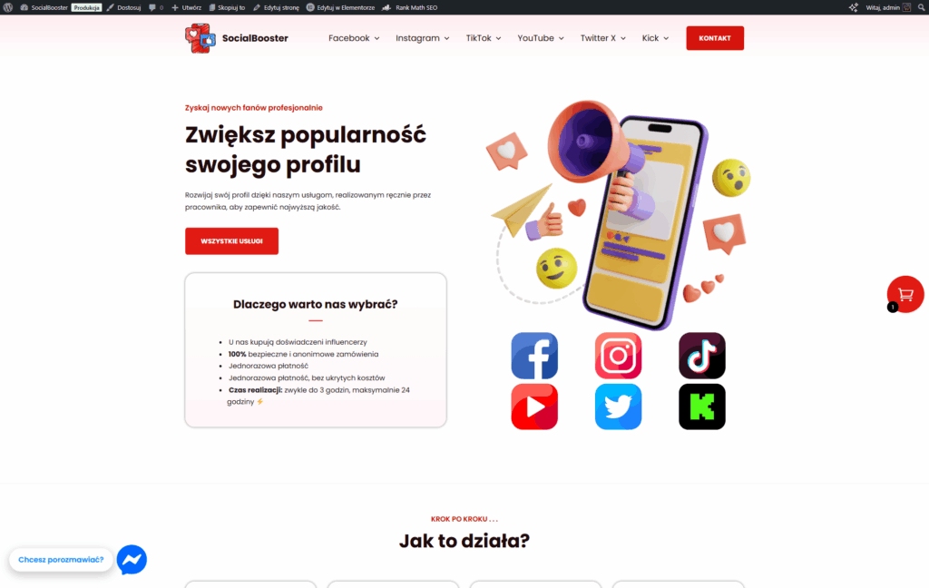 Realizacja SocialBooster.pl – barmSTUDIO