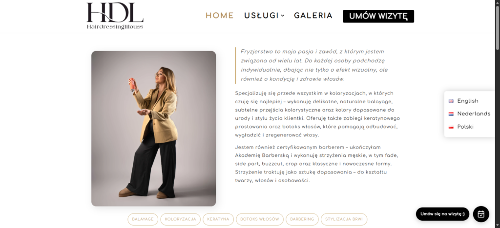 Realizacja Fryzjer Hairdressing_lilouss – barmSTUDIO