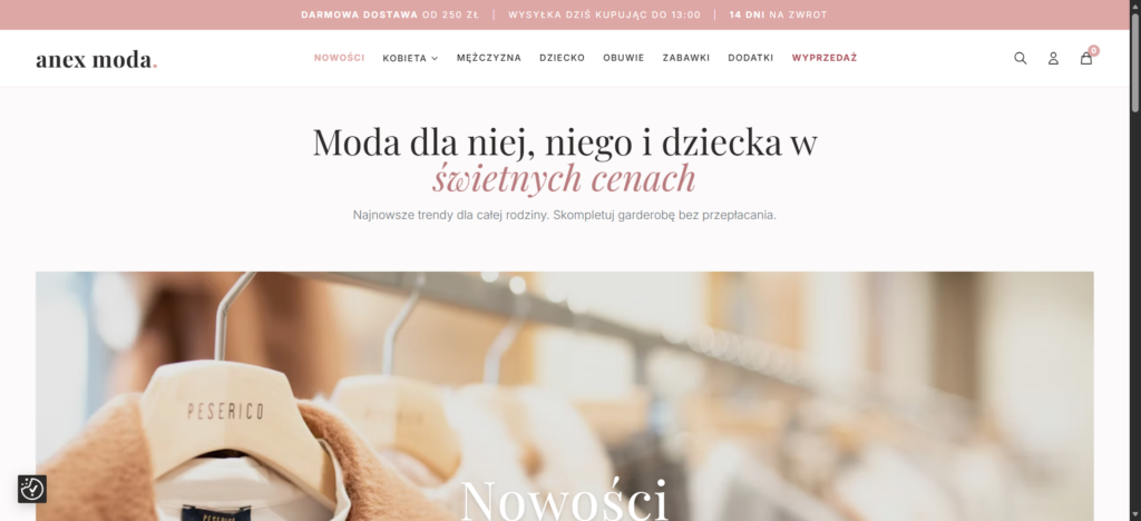 Realizacja Anex Moda – barmSTUDIO