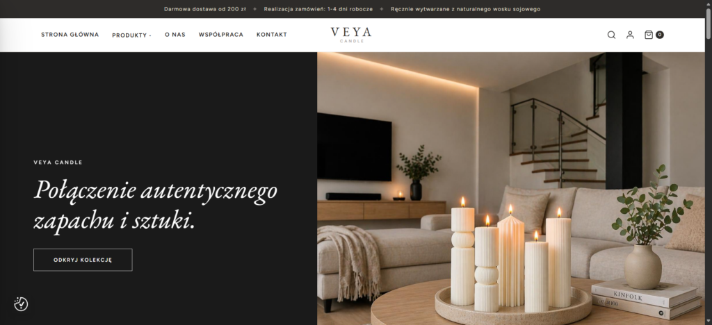 Realizacja Veya Candle – barmSTUDIO