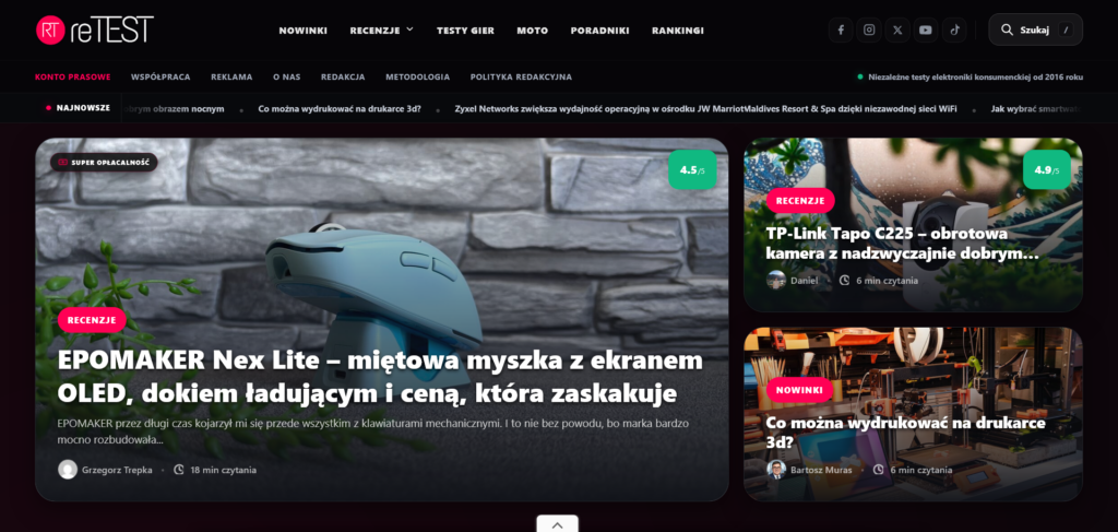 Realizacja reTEST.com.pl – barmSTUDIO
