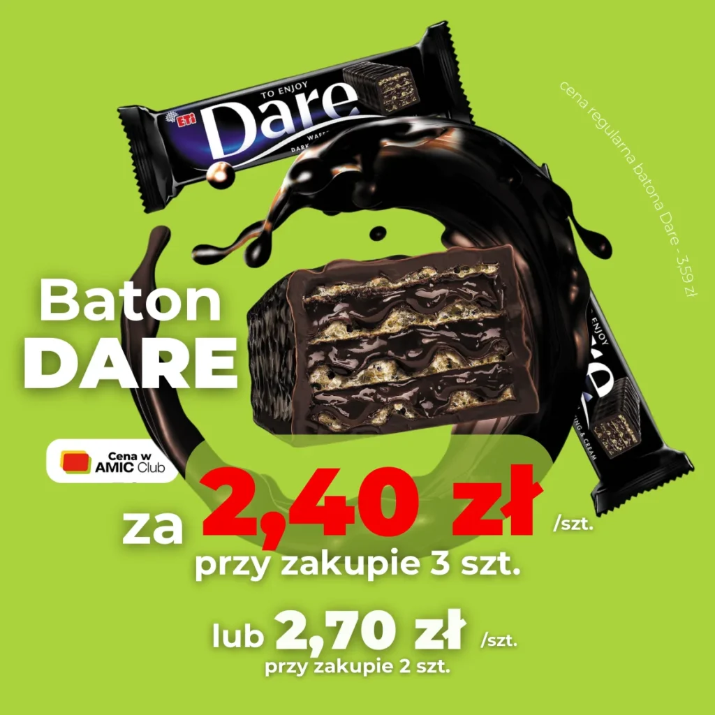 Realizacja AMIC Energy – promocja batonów Dare – barmSTUDIO