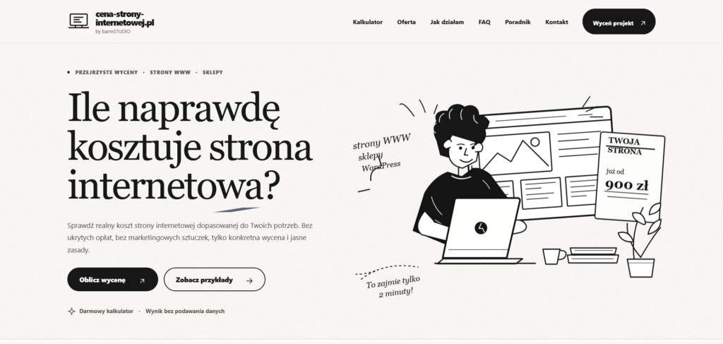 Realizacja Cena-strony-internetowej.pl – barmSTUDIO